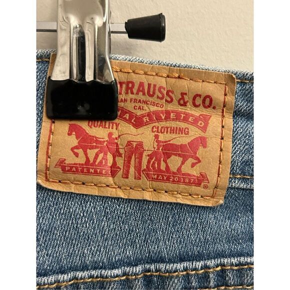 Levi's Patchwork Flare Jeans 30 x 32 medium wash high rise retro Y2K - Picture 3 of 12